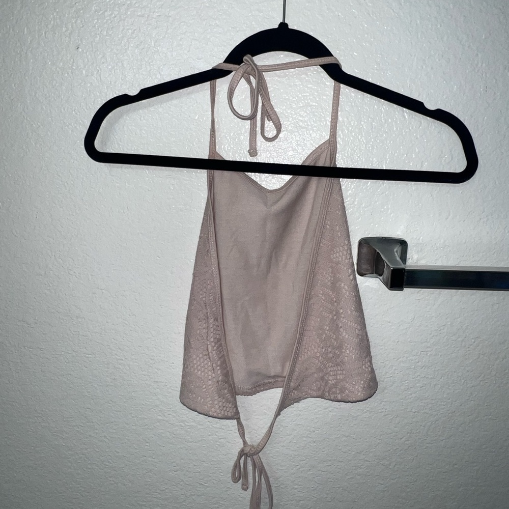 Elegant Cream Halter Top - Picture 2 of 3
